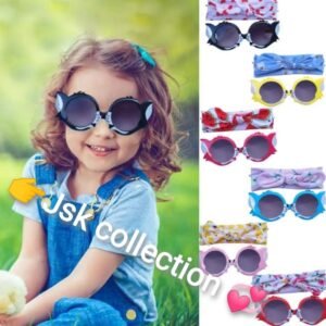 Children’s Sunglasses & Turban Headband Set | Fashionable Outdoor Sun Protection Eyewear